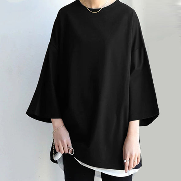 シンプルカジュアル　ゆるシルエット　無地　Tシャツ
