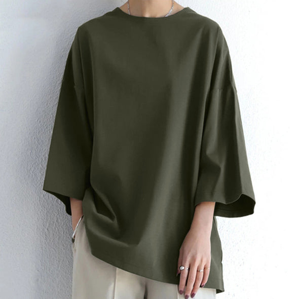 シンプルカジュアル　ゆるシルエット　無地　Tシャツ