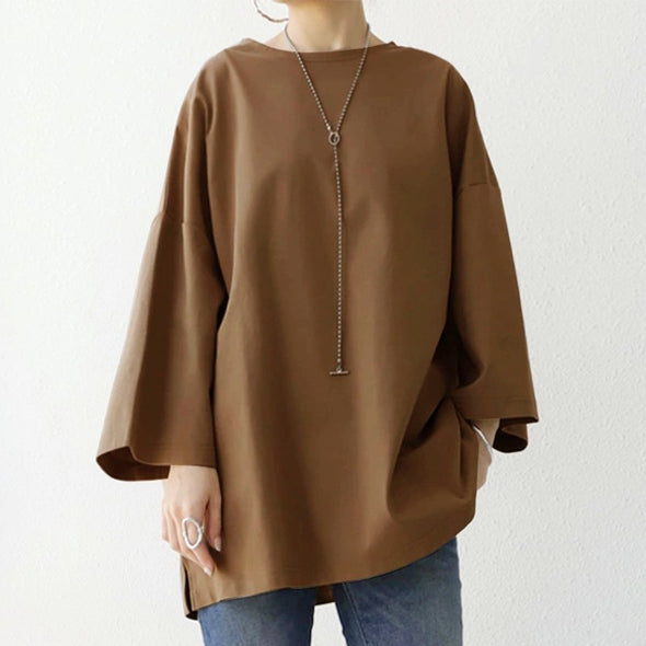 シンプルカジュアル　ゆるシルエット　無地　Tシャツ
