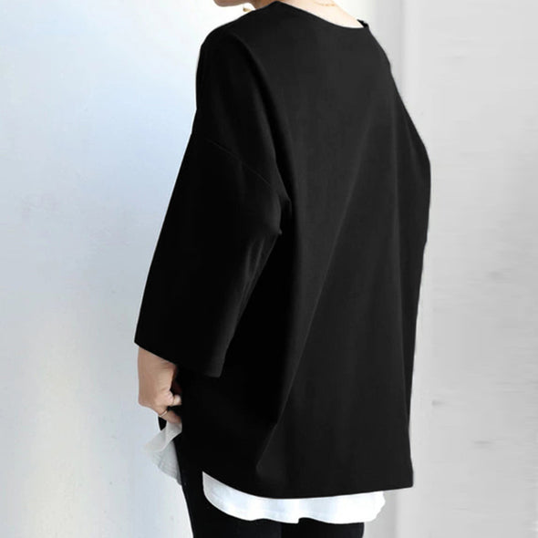 シンプルカジュアル　ゆるシルエット　無地　Tシャツ