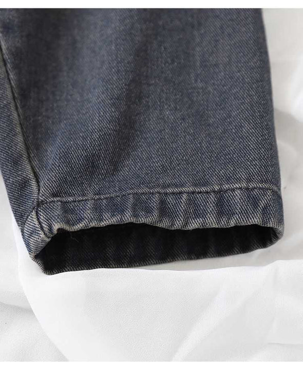 大人カジュアル　刺繍入り　デニムジャケット　ジャケットアウター
