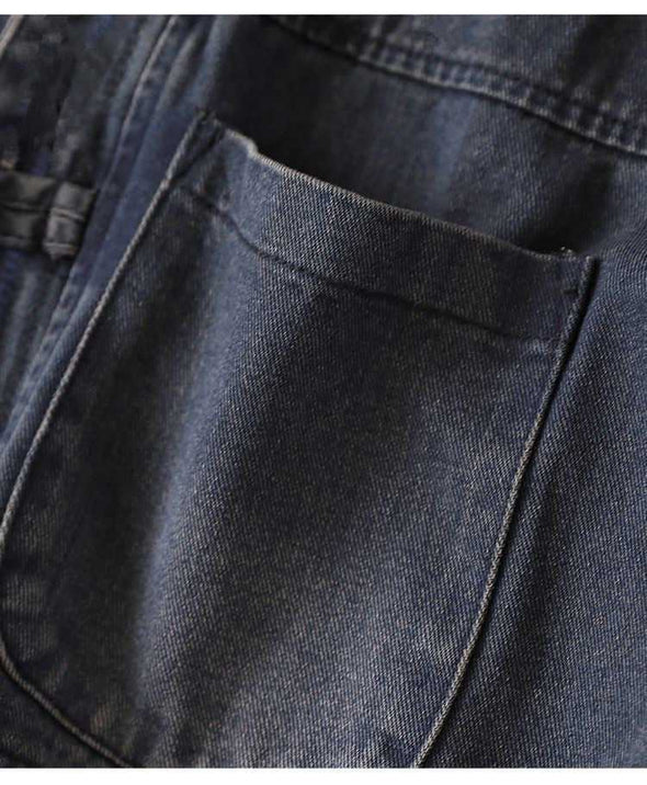 大人カジュアル　刺繍入り　デニムジャケット　ジャケットアウター