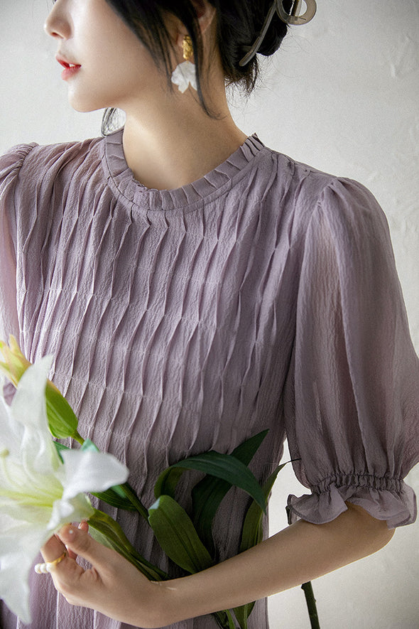 【S~2XL】韓国ファッション　薄手生地　夏人気　ふんわりワンピース