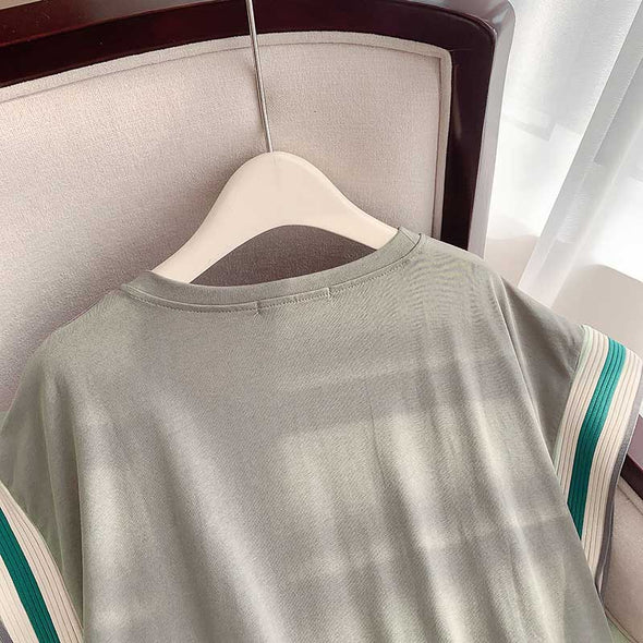 【2XL~6XL】大きいサイズ　ドルマン風　チュニックワンピース　アシメ裾