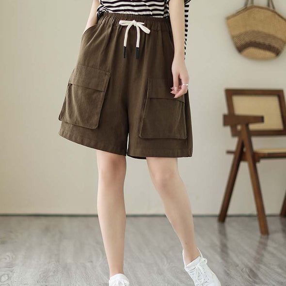 【M~2XL】ショートパンツ　楽ちん　レデイーズパンツ　夏定番パンツ　合わせやすいパンツ