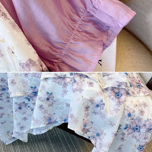 【XL～7XL】フェミニン　かわいい　おしゃれワンピース　花柄　華やか夏ワンピース