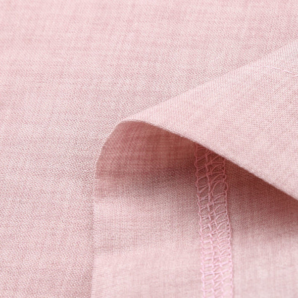 【S~5XL】シンプルカジュアル　無地　マキシ丈　シャツワンピース