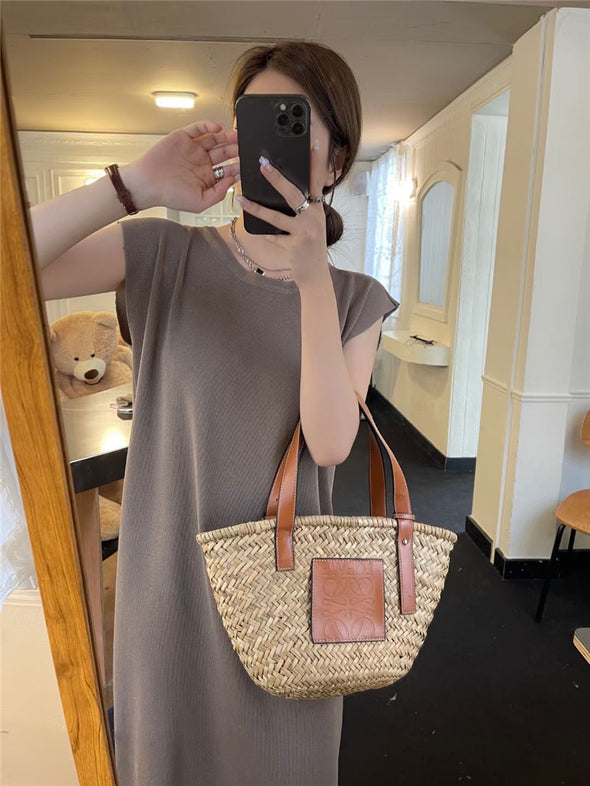 シンプル　夏　無地　キャップスリーブ　ロング丈　楽ちん　ワンピース