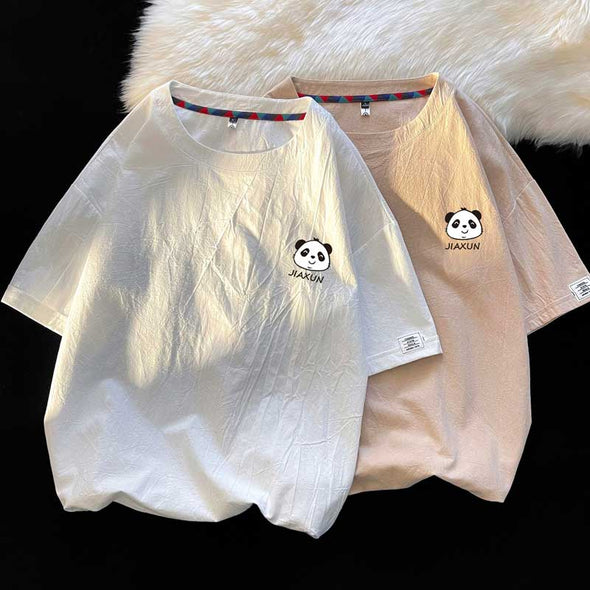 人気【Ｍ～5XL】パンダ柄　プリント　ゆるシルエット　かわいい　夏定番Ｔシャツ