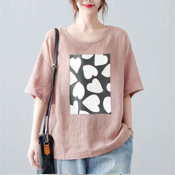 大人かわいい　ゆるシルエット　色バリ豊か　半袖Tシャツ