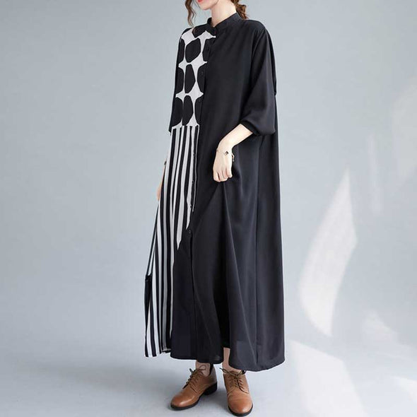 韓国ファッション　おしゃれ　ロングシャツワンピース　春コーデ　人気ワンピース