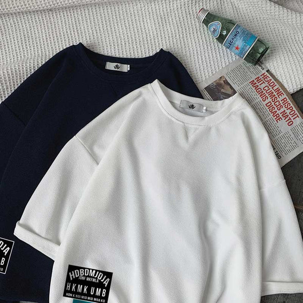 【M~5XL】半袖　楽ちん　ゆるシルエット　おしゃれTシャツ 　合わせやすい夏Tシャツ