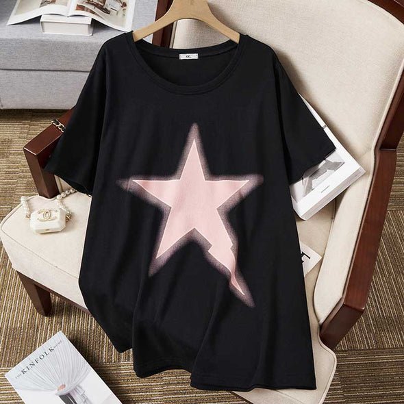 【4XL～8XL】夏Tシャツ　プリント　人気Ｔシャツ　ゆるシルエット　おしゃれTシャツ