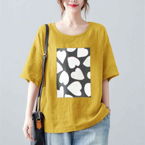 大人かわいい　ゆるシルエット　色バリ豊か　半袖Tシャツ