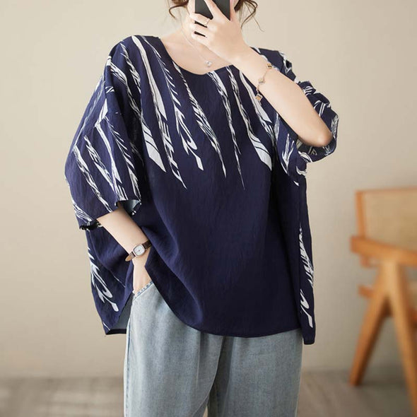 大人ファッション　ゆるシルエット　おしゃれ　ブラウス　夏Ｔシャツ
