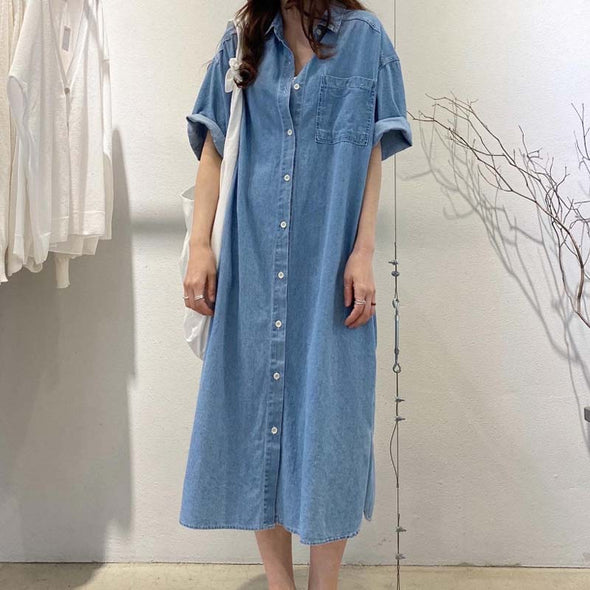 【S~XL】羽織　夏アウター　ロング丈　シャツ風ロングアウター　人気アウター