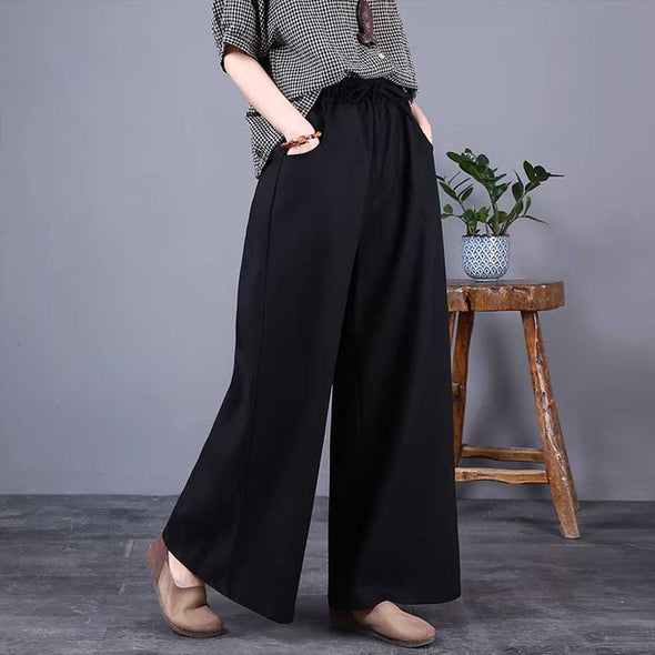 【S～4XL】多色展開　ワイド風パンツ　シンプル無地　大きいサイズ　サルエルパンツ