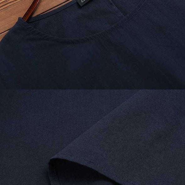 エスニック風　大人コーデ　綿麻　刺繍　ランタンスリーブ　春夏　長袖　おしゃれブラウス　Ｔシャツ