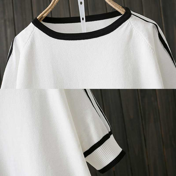 【XL~3XL】人気　レディースＴシャツ　ニット　大きいサイズ　夏定番Ｔシャツ