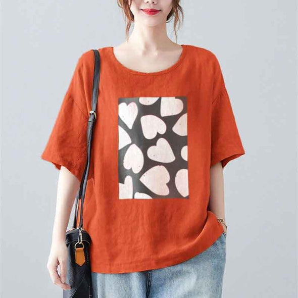 大人かわいい　ゆるシルエット　色バリ豊か　半袖Tシャツ
