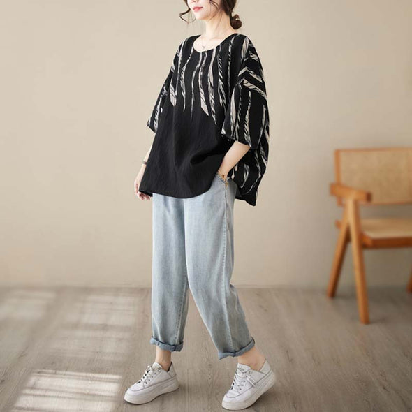大人ファッション　ゆるシルエット　おしゃれ　ブラウス　夏Ｔシャツ