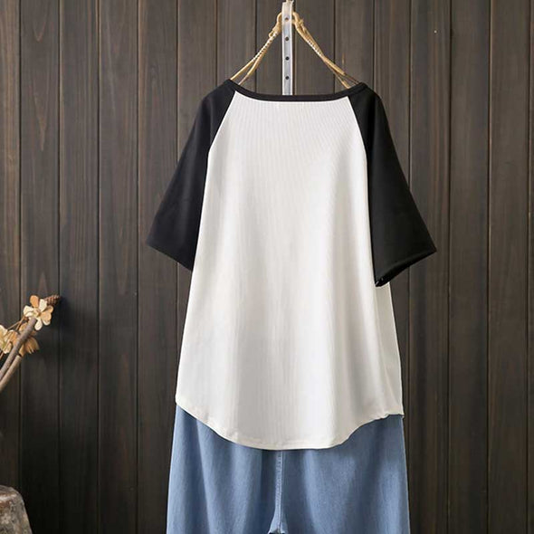 【XL~4XL】フロントプリント　ゆるシルエット　カジュアル　夏Tシャツ　人気Tシャツ