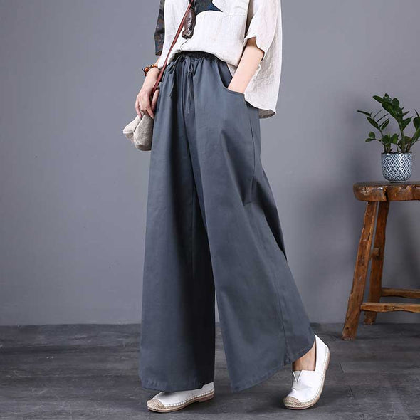 【S～4XL】多色展開　ワイド風パンツ　シンプル無地　大きいサイズ　サルエルパンツ