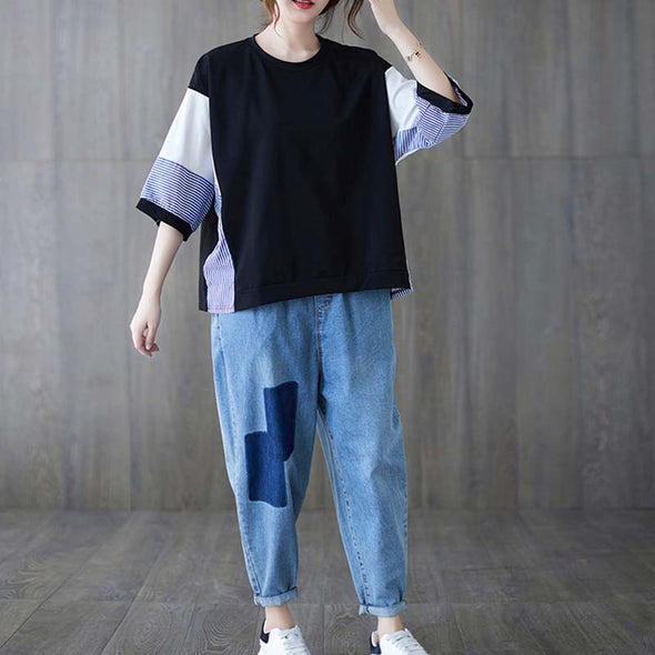 大人カジュアル　ゆるシルエット　中袖　おしゃれTシャツ　レディースTシャツ