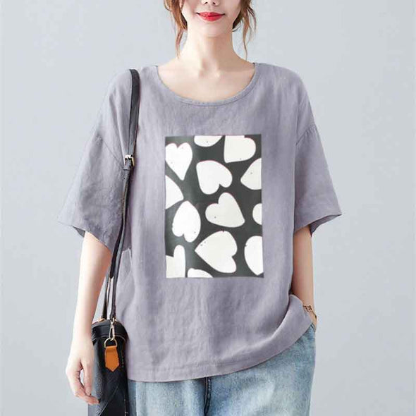 大人かわいい　ゆるシルエット　色バリ豊か　半袖Tシャツ