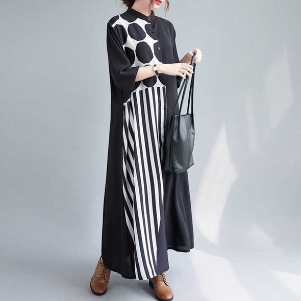 韓国ファッション　おしゃれ　ロングシャツワンピース　春コーデ　人気ワンピース