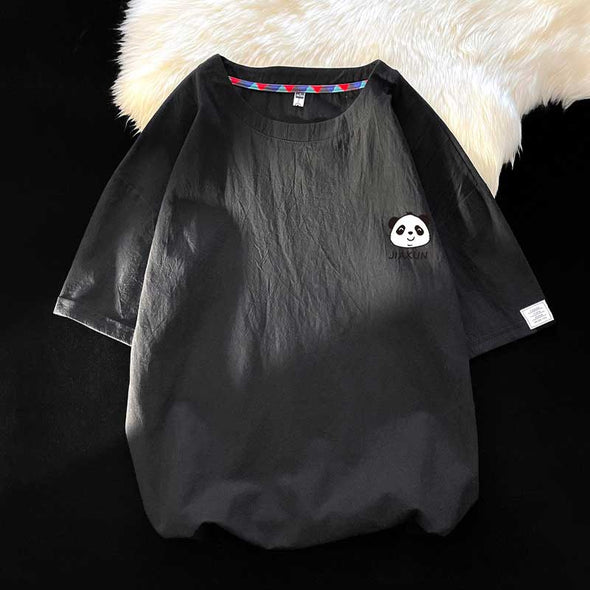 人気【Ｍ～5XL】パンダ柄　プリント　ゆるシルエット　かわいい　夏定番Ｔシャツ