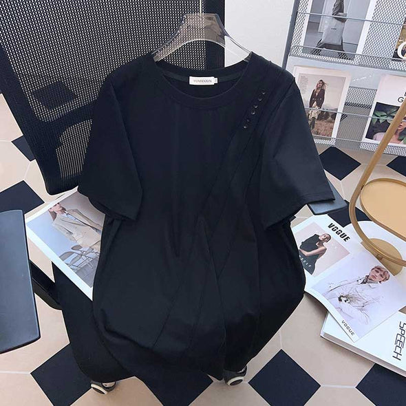 【2XL~7XL】大きいサイズ　無地　おしゃれ　レディースTシャツ