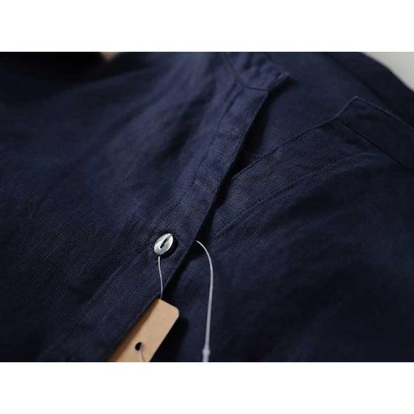 【M~2XL】シンプル無地　綿麻　肌さわりよい　おしゃれワンピース