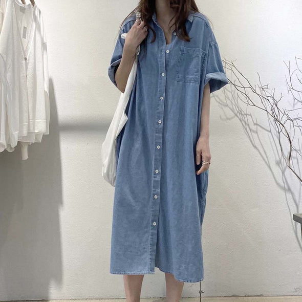 【S~XL】羽織　夏アウター　ロング丈　シャツ風ロングアウター　人気アウター