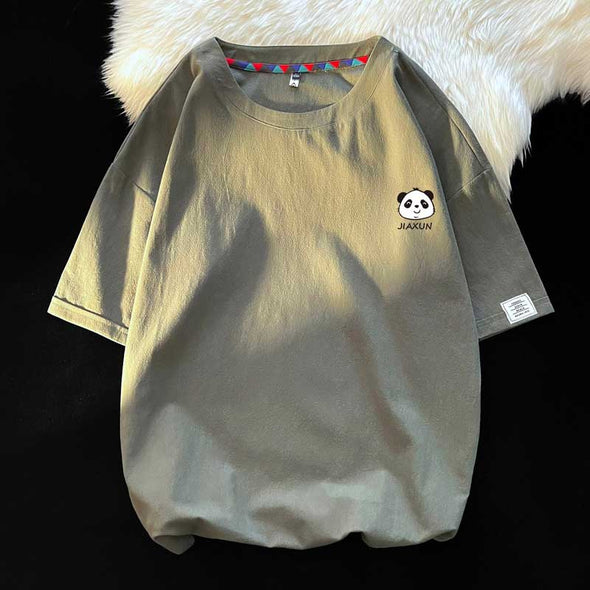 人気【Ｍ～5XL】パンダ柄　プリント　ゆるシルエット　かわいい　夏定番Ｔシャツ