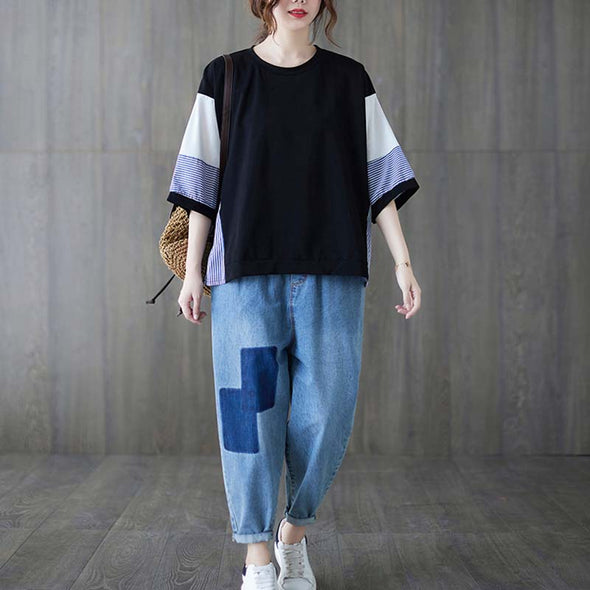 大人カジュアル　ゆるシルエット　中袖　おしゃれTシャツ　レディースTシャツ