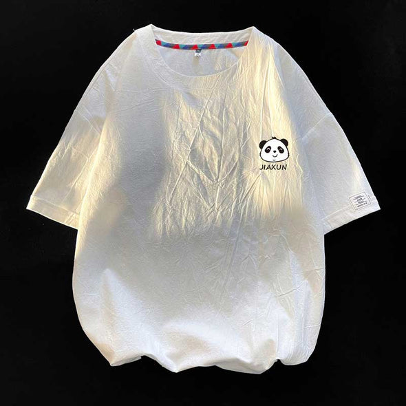 人気【Ｍ～5XL】パンダ柄　プリント　ゆるシルエット　かわいい　夏定番Ｔシャツ