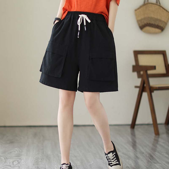 【M~2XL】ショートパンツ　楽ちん　レデイーズパンツ　夏定番パンツ　合わせやすいパンツ