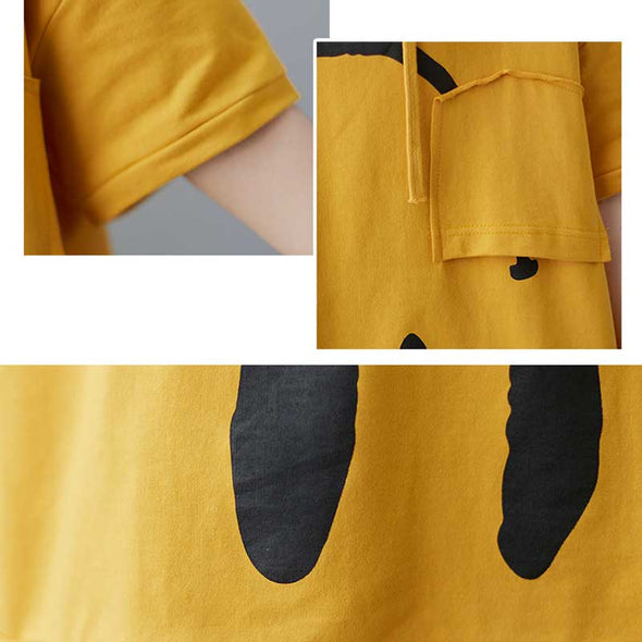 カジュアル　夏Tシャツ　ゆるシルエット　プロント　フード付き　おしゃれTシャツ