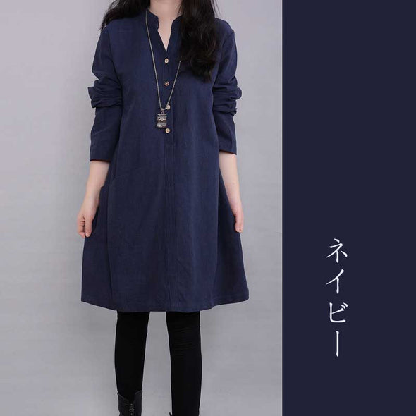 大人チュニック　ロングシャツ　無地　綿麻　楽ちん　人気　おしゃれシャツ