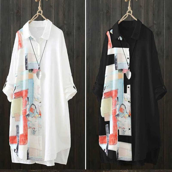 大人カジュアル　ロングシャツ　ゆったり　エスニック風　おしゃれシャツ