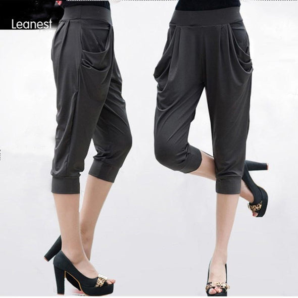 夏おしゃれパンツ　Ｍ～8XL　無地　7分丈　おしゃれパンツ　涼しいパンツ