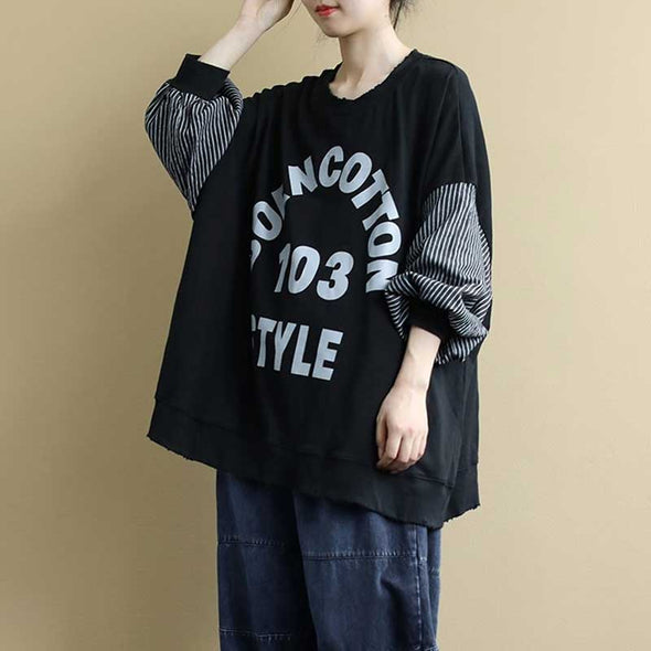 おしゃれロングTシャツレディース　アルファベットプリント　ゆるシルエット　人気トップス