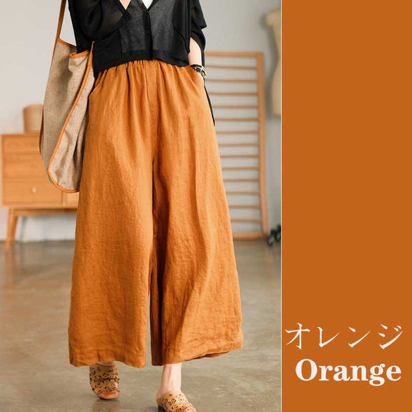 ガウチョパンツ　【Ⅿ~4XL】無地　ガウチョパンツ　カジュアル　9分丈楽ちん　夏パンツ