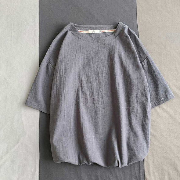 シンプル無地Tシャツ　【Ⅿ~5XL】無地　シンプル　ゆったり　夏トップス　おしゃれＴシャツ