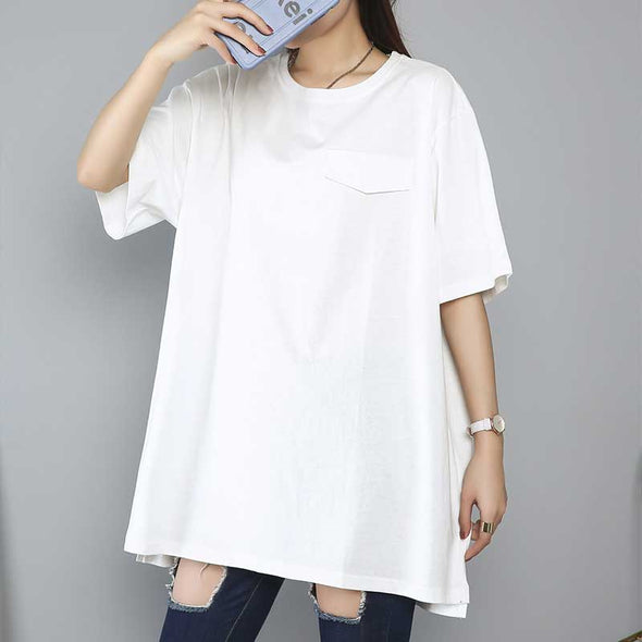 レディースTシャツ大きいサイズ　【4XL~8XL】無地　ゆったり　大きいサイズ　おしゃれTシャツ　夏トップス　人気Tシャツ