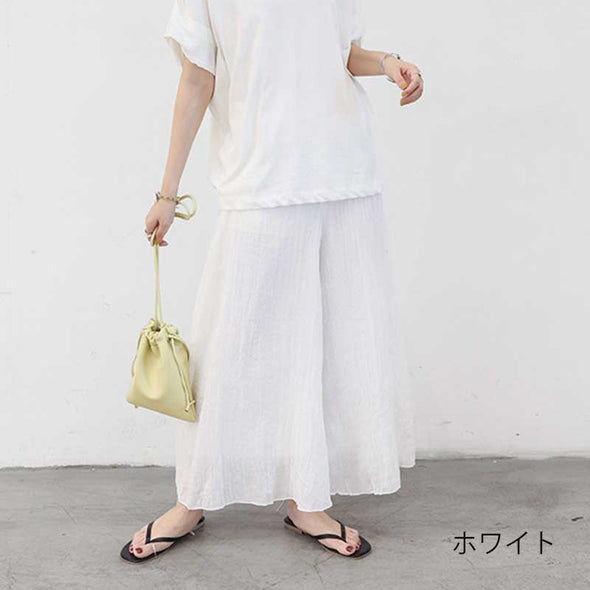 大人ガウチョパンツ　おしゃれパンツ夏　16色展開　人気ガウチョパンツ　楽ちん　ワイド風　おしゃれ夏ボトムス　パンツ