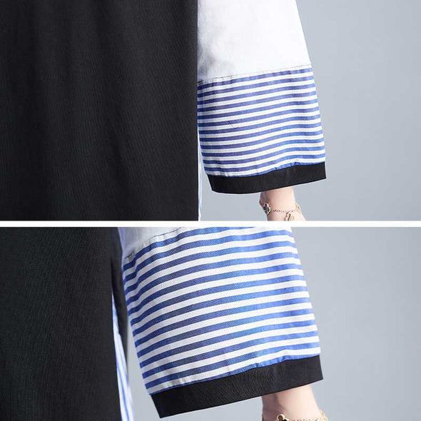 大人カジュアル　春夏Ｔシャツ【2XL～6XL】切替　ゆるシルエット　おしゃれトップス　9分袖Tシャツ
