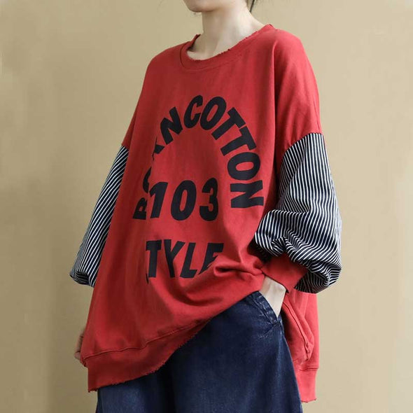 おしゃれロングTシャツレディース　アルファベットプリント　ゆるシルエット　人気トップス
