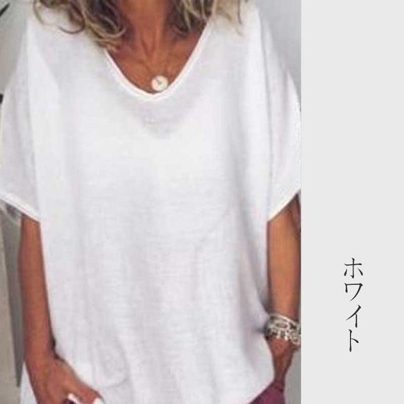 大人半袖Ｔシャツ　ゆったり　レディースTシャツ　無地　おしゃれ夏Tシャツ